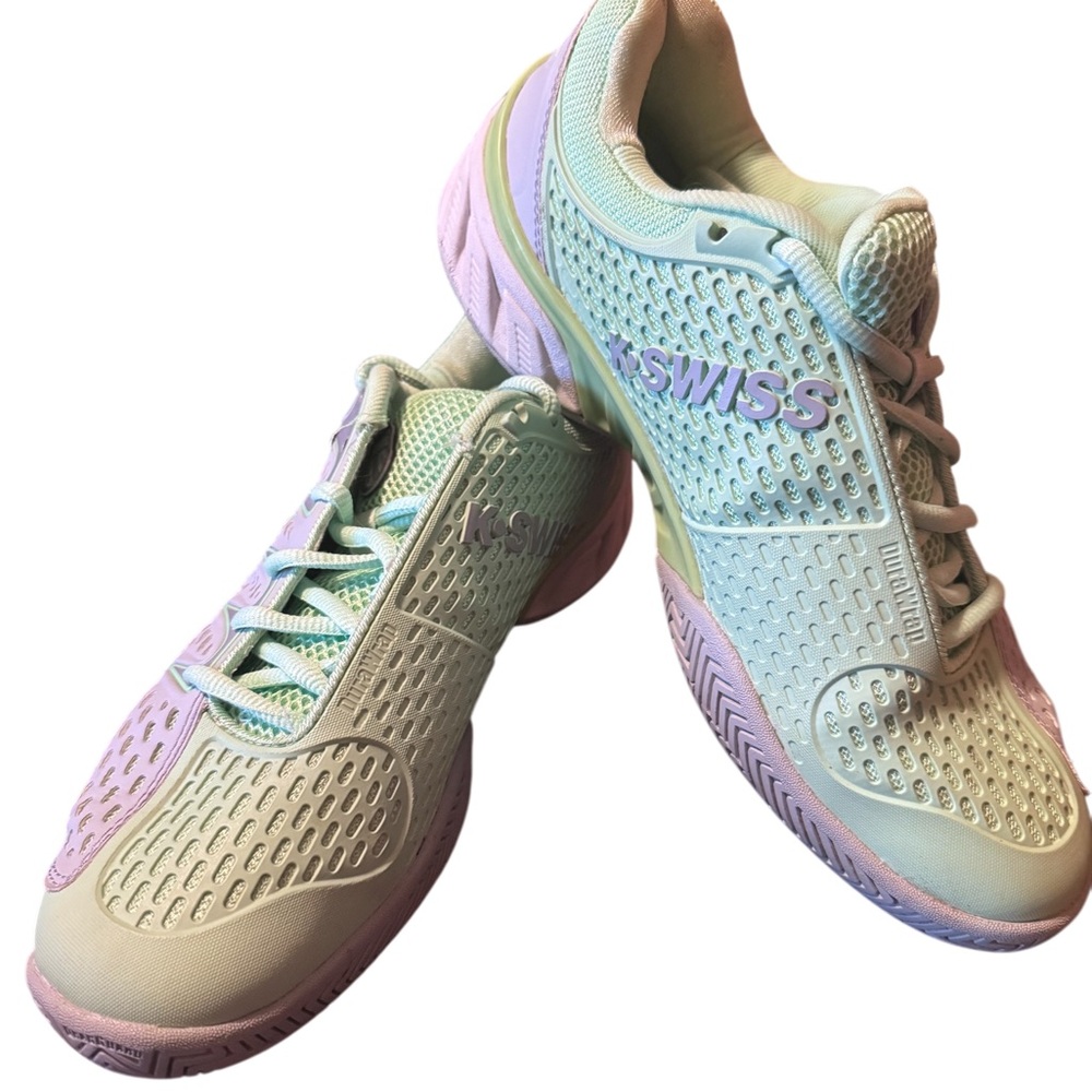 K-Swiss Women’s Court Shoes Green Grey Non Marking Indoor SZ 9 - Picture 7 of 16